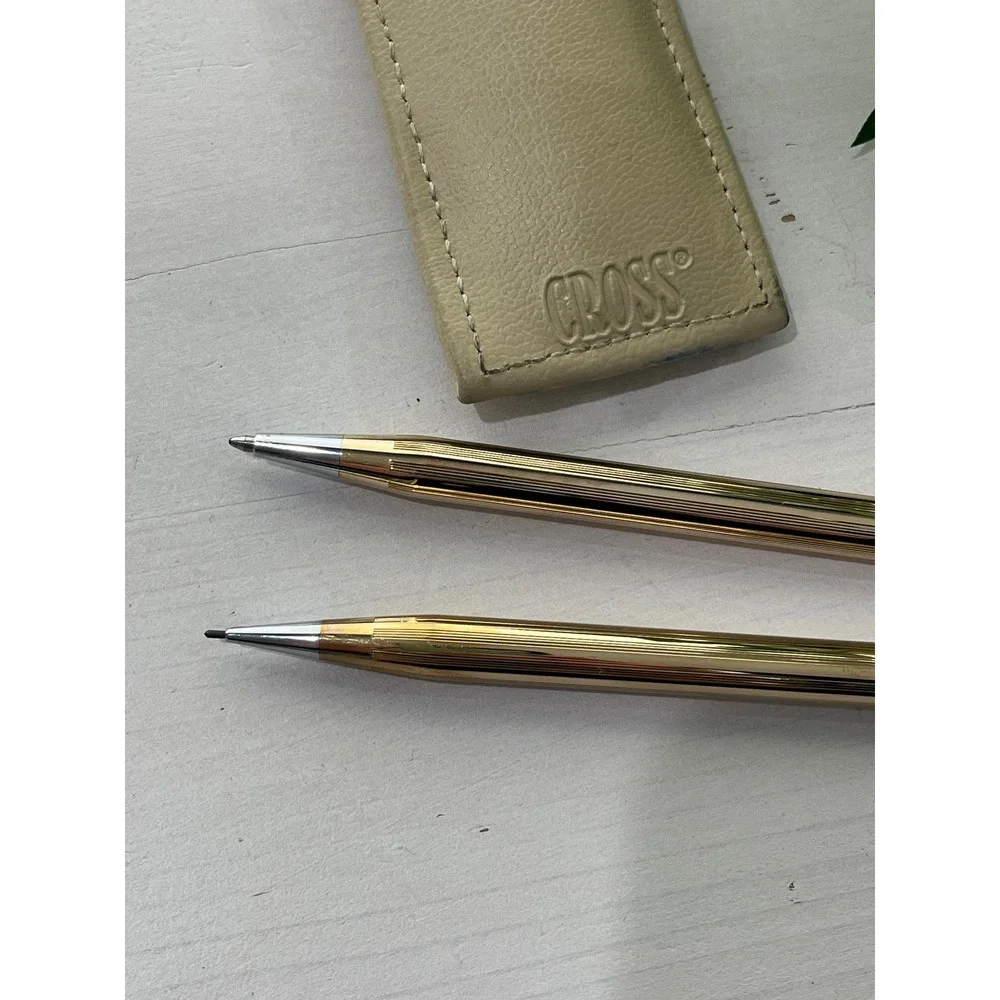 Cross Gold Filled Pen & Pencil Set‎ With Case vintage